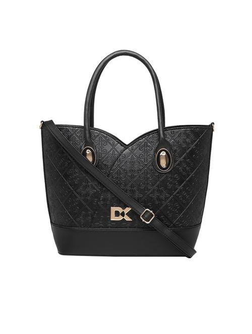 black leatherette (pu) handbag - 16975201 - Very Small Image - 1