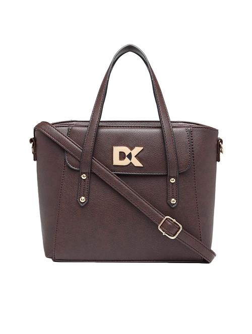 brown leatherette (pu) handbag - 16975230 - Very Small Image - 1