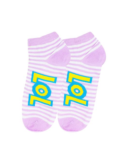 purple cotton ankle length sock - 16975793 - Very Small Image - 1