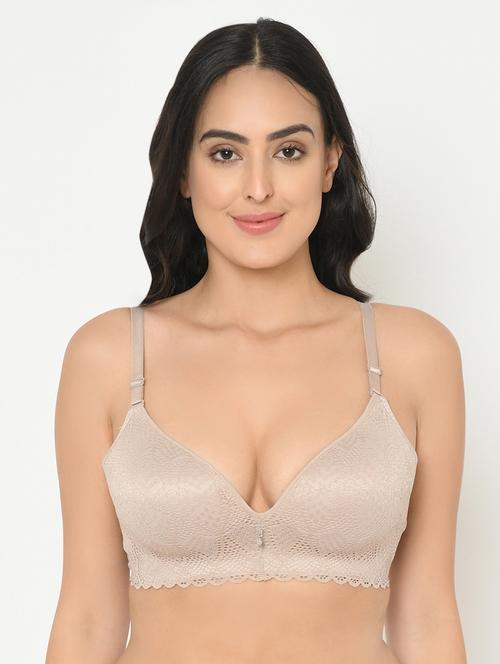 beige lace plunge bra - 16976212 - Very Small Image - 1