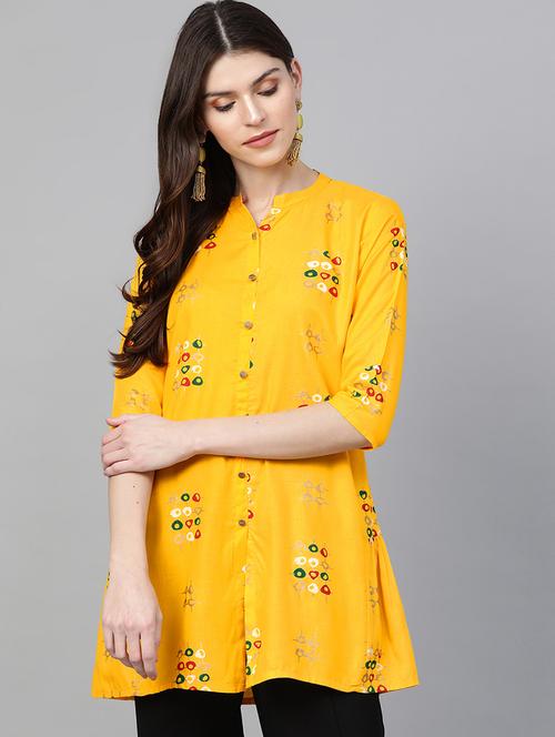 printed straight kurti - 16978282 - Very Small Image - 1
