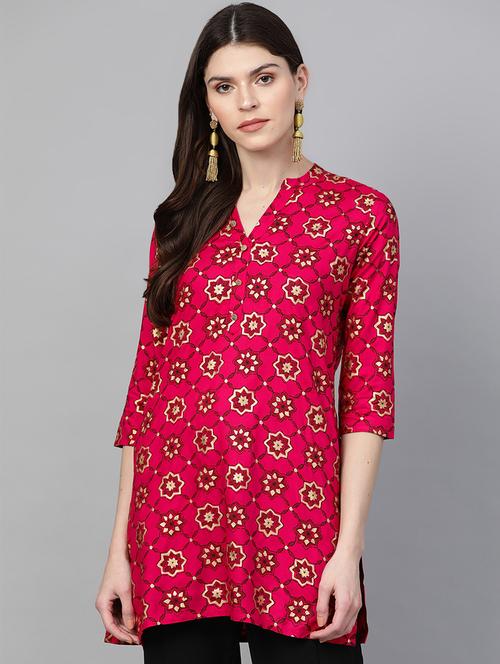 printed straight kurti - 16978289 - Very Small Image - 1