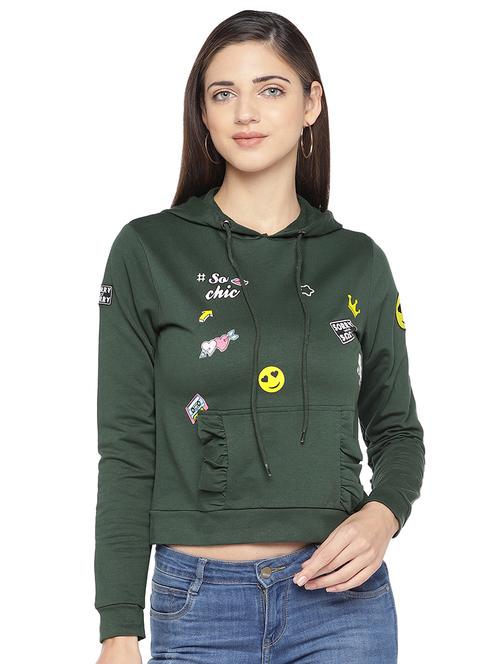 quirky print pouch pocket hoodie  - 16979236 - Very Small Image - 1