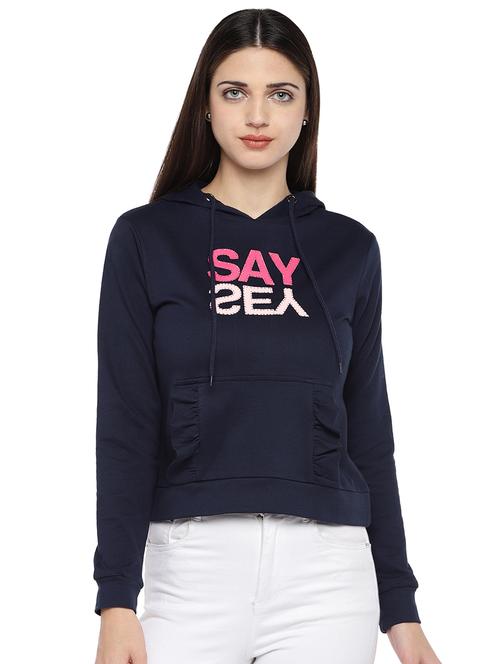 quirky print hooded neck sweatshirt  - 16979238 - Very Small Image - 1