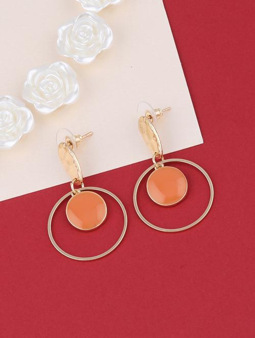 gold metal drop earring - 16979427 - Very Small Image - 1