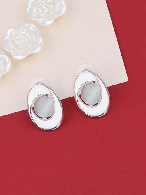 silver metal studs earring - 16979428 - Very Small Image - 1