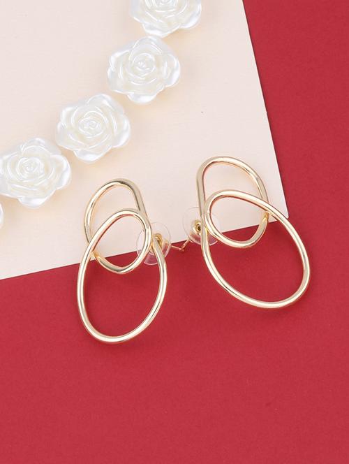 gold metal studs earring - 16979433 - Very Small Image - 1