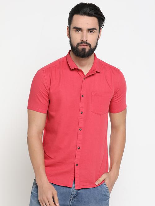 mens solid casual shirt - 16980159 - Very Small Image - 1