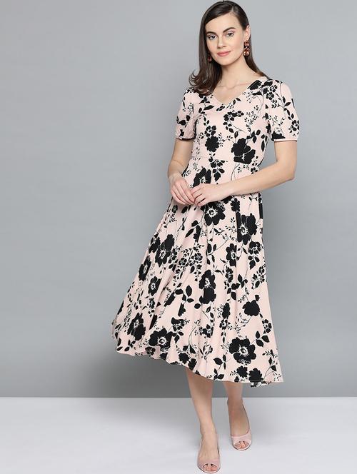 women's fit & flare floral dress - 16981278 - Very Small Image - 1