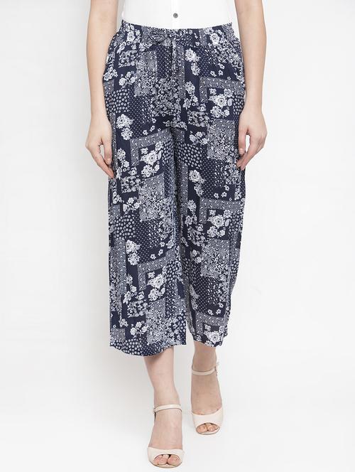 high rise printed palazzo - 16981998 - Very Small Image - 1