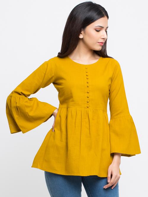 bell sleeves a-line top - 16983744 - Very Small Image - 1