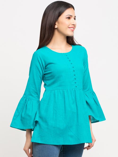 bell sleeves a-line top - 16983745 - Very Small Image - 1
