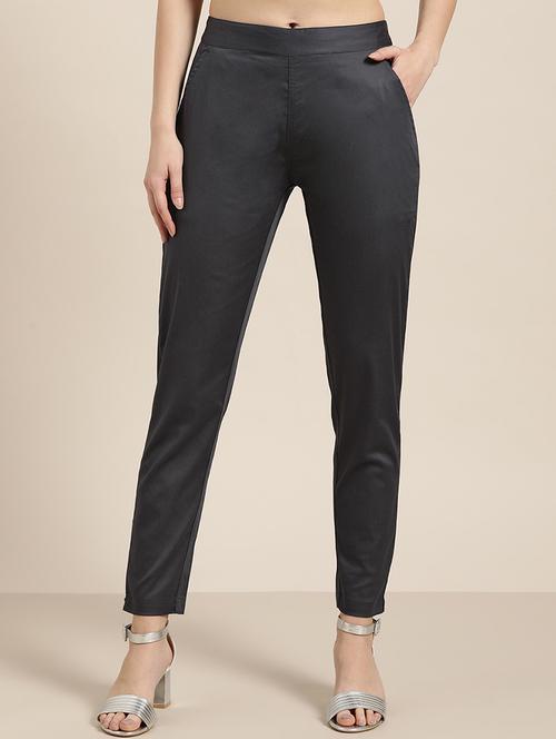 high rise flat front trousers  - 16983794 - Very Small Image - 1