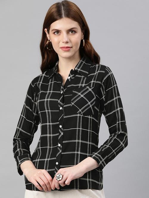 chest pocket checkered shirt  - 16983828 - Very Small Image - 1