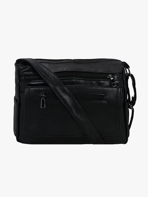 black solid regular sling bag - 16984013 - Very Small Image - 1