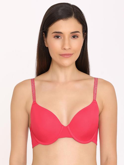 pink nylon tshirt bra - 16985715 - Very Small Image - 1