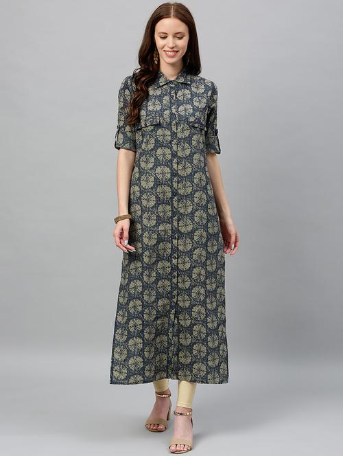 women's straight kurta - 16987229 - Very Small Image - 1