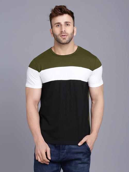 black color block t-shirt - 16988264 - Very Small Image - 1