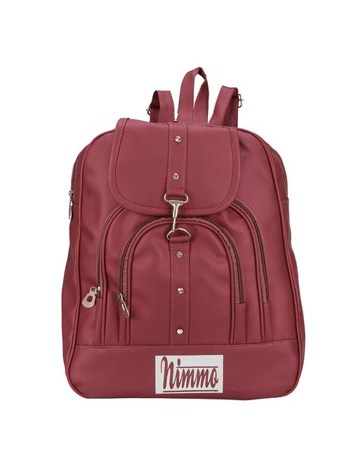 pink leatherette (pu) regular backpack - 16988319 - Very Small Image - 1