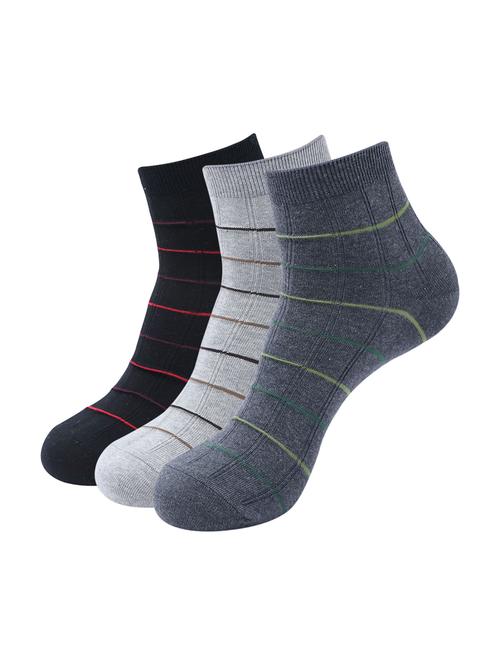 men pack of 3 striped above ankle length sock - 16989147 - Very Small Image - 1