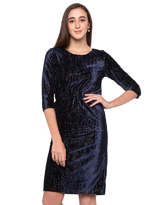 round neck embellished sheath dress  - 16989796 - Very Small Image - 1