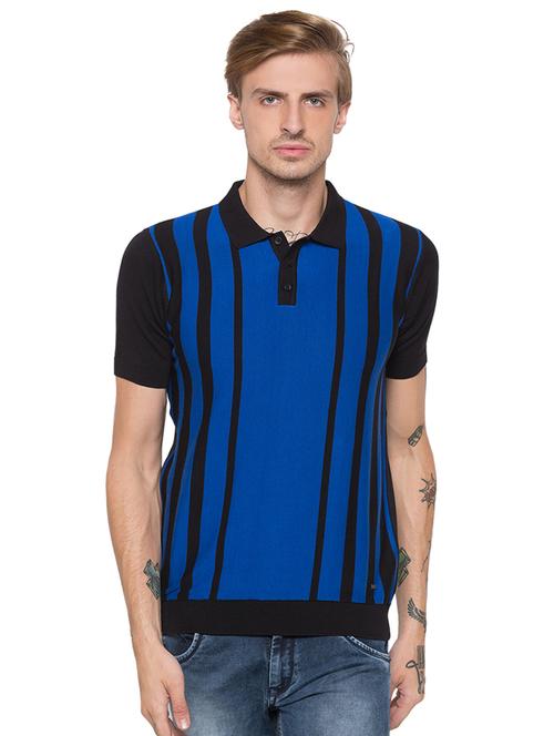 blue striped polo t-shirt - 16990089 - Very Small Image - 1