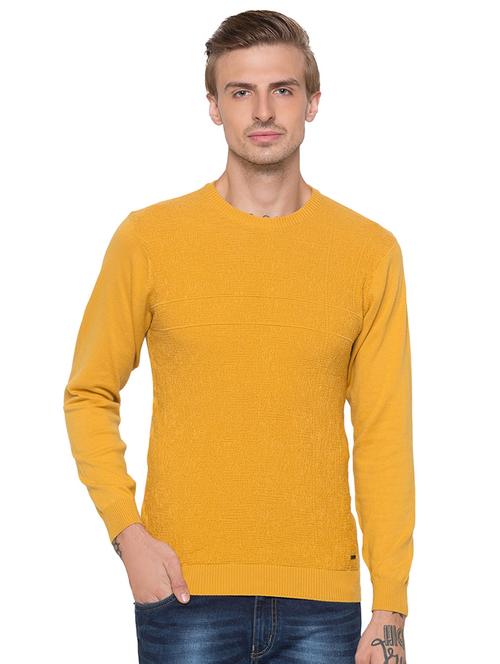 yellow self design t-shirt - 16990139 - Very Small Image - 1