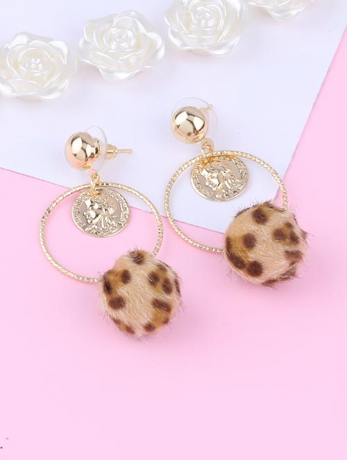 gold metal drop earring - 16991830 - Very Small Image - 1