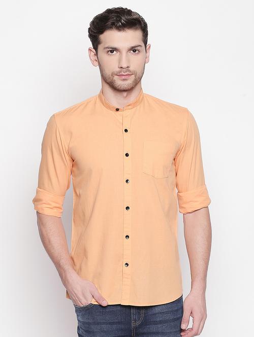 mens solid casual shirt - 16992313 - Very Small Image - 1