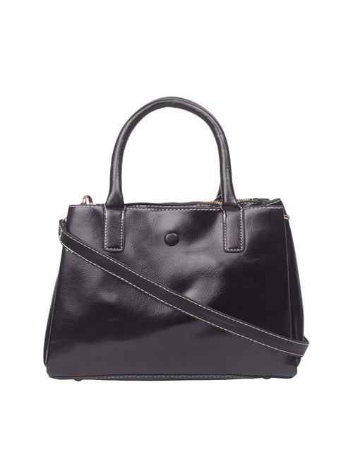 black leatherette (pu) regular satchel - 16992370 - Very Small Image - 1
