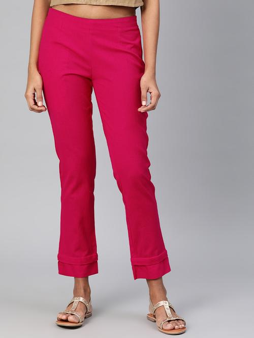 women solid pleated bootcut trouser  - 16993615 - Very Small Image - 1