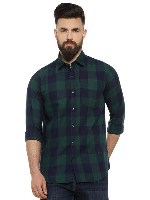 mens checks casual shirt - 16993799 - Very Small Image - 1