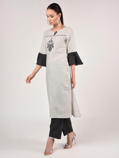 embroidered kurta pant set - 16994619 - Very Small Image - 1