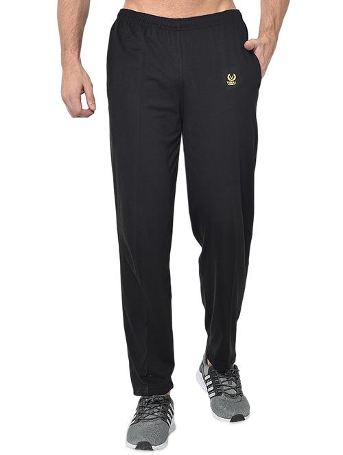 black solid full length track pant - 16994957 - Very Small Image - 1