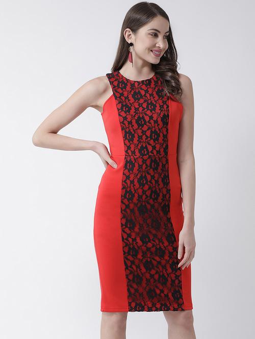 lace panel bodycon dress  - 16995789 - Very Small Image - 1