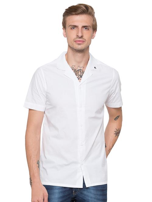white solid casual shirt - 16995851 - Very Small Image - 1