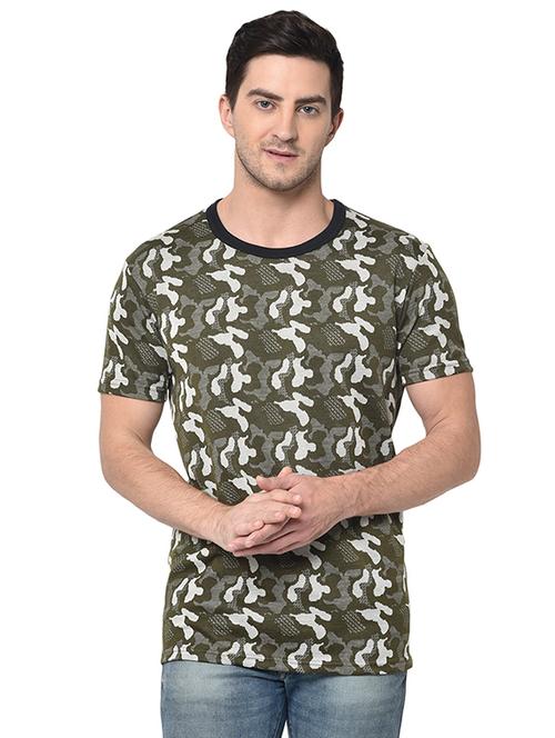 green camouflage print t-shirt - 16995941 - Very Small Image - 1