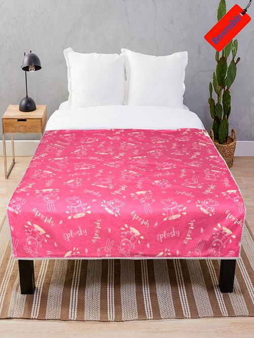  peppa pig soft velvet, reversible printed kids sofa blanket - 16996503 - Very Small Image - 1