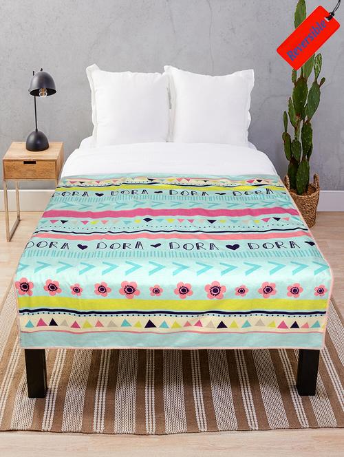  dora soft velvet, reversible printed kids  sofa blanket  - 16996507 - Very Small Image - 1