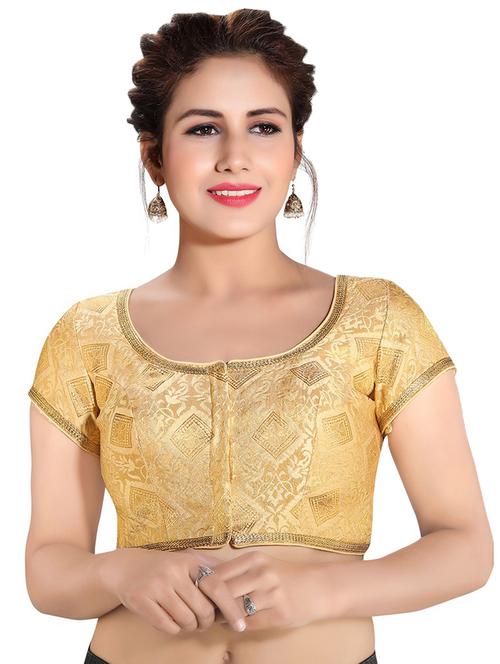 back detail brocade blouse - 16999062 - Very Small Image - 1