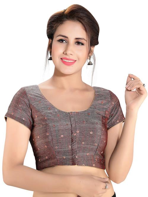 self design brocade blouse - 16999079 - Very Small Image - 1