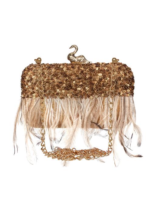 beige faux silk box clutch - 17001701 - Very Small Image - 1