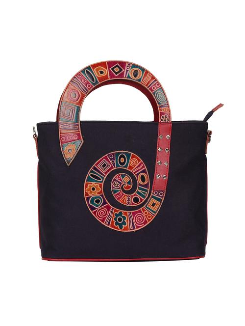 navy blue embellished regular sling bag - 17001751 - Very Small Image - 1