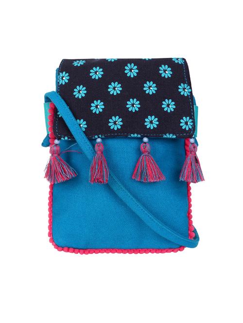 blue floral regular sling bag - 17001754 - Very Small Image - 1