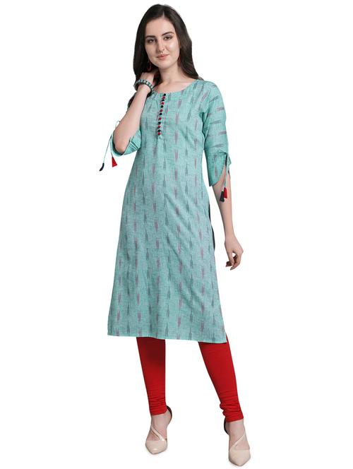 ikat print straight kurta - 17007263 - Very Small Image - 1