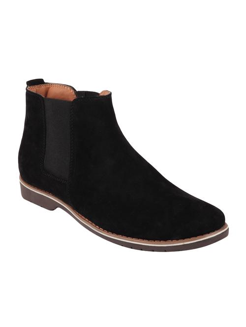 black suede low ankle boots - 17007303 - Very Small Image - 1