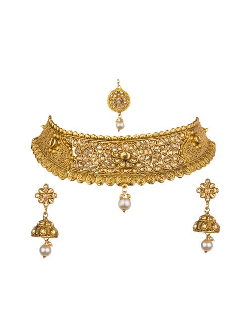 gold plated choker necklace - 17008924 - Very Small Image - 1