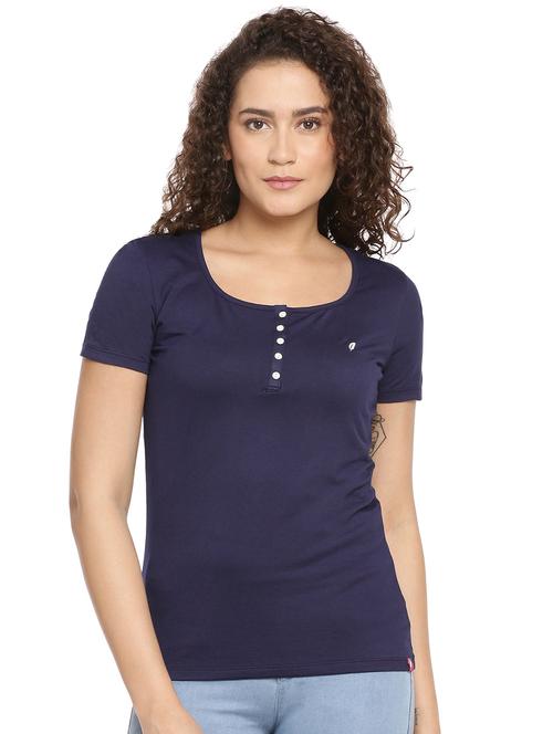 henley neck solid tee  - 17009001 - Very Small Image - 1