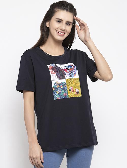 round neck graphic top  - 17012282 - Very Small Image - 1