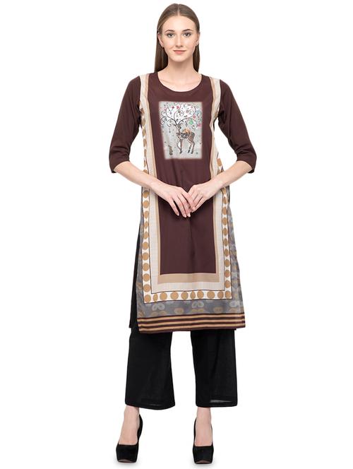 digital print straight kurta - 17013084 - Very Small Image - 1